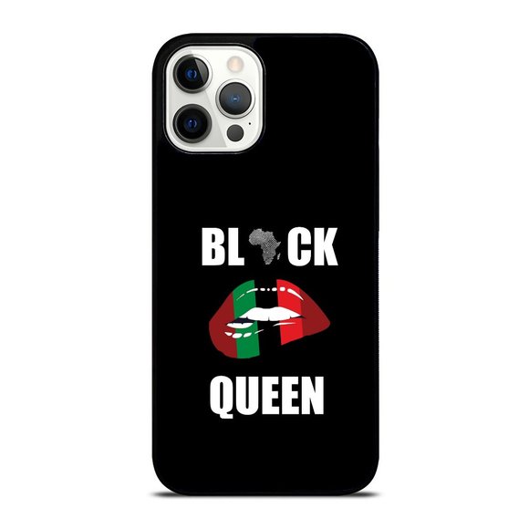 Black Queen African Pan Flag Sexy Lips Drip Melanin Pride iPhone Case - Picture 1 of 1